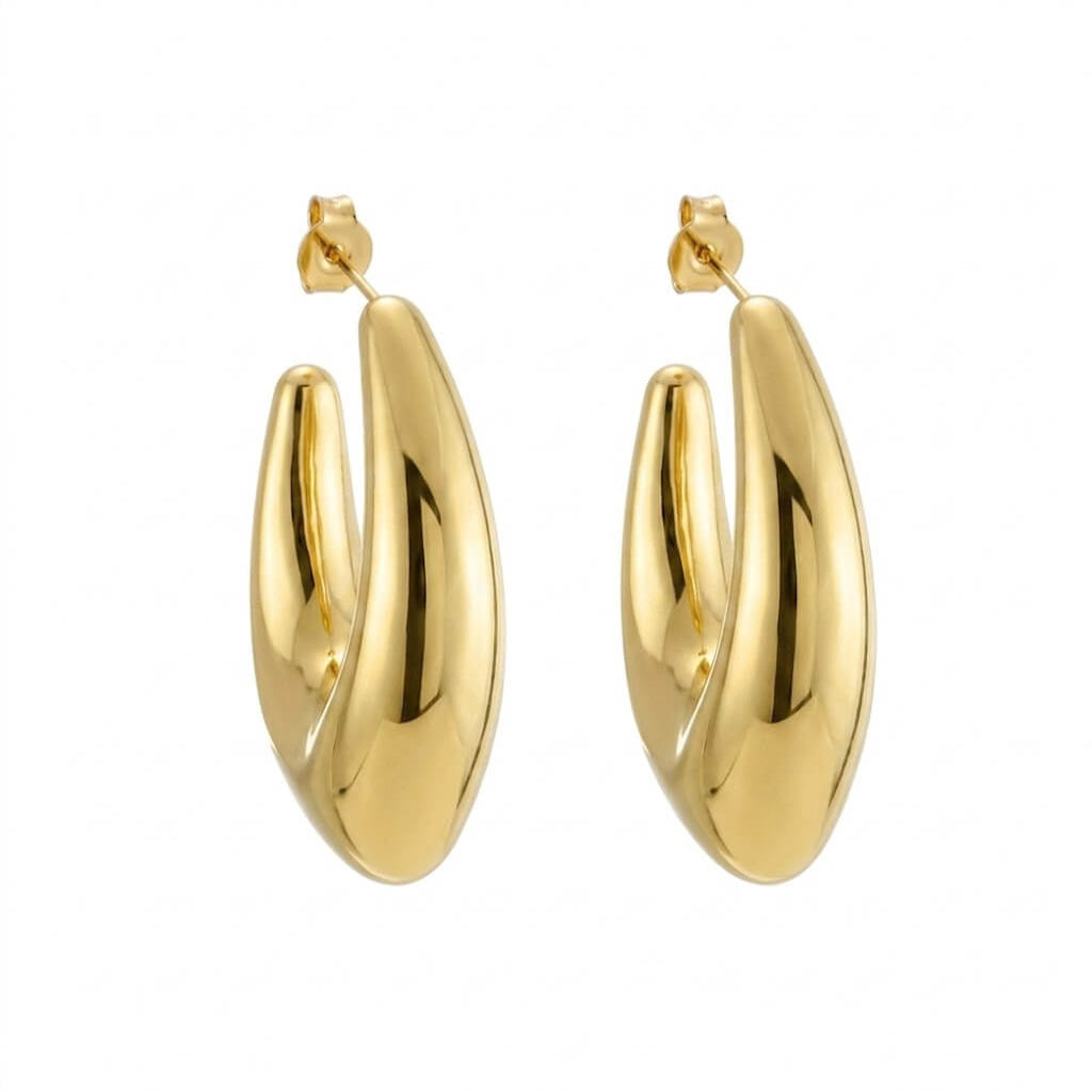 Brinco Dourado Concha Orgânico