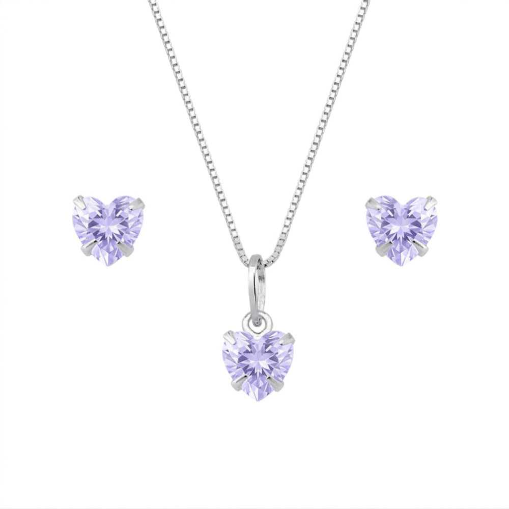 Conjunto Luna Violet em Prata 925