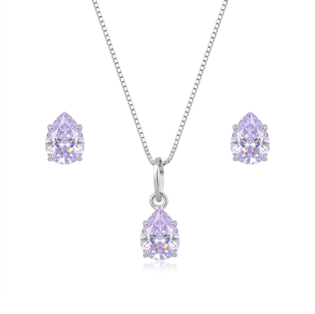 Conjunto Liv Violet em Prata 925