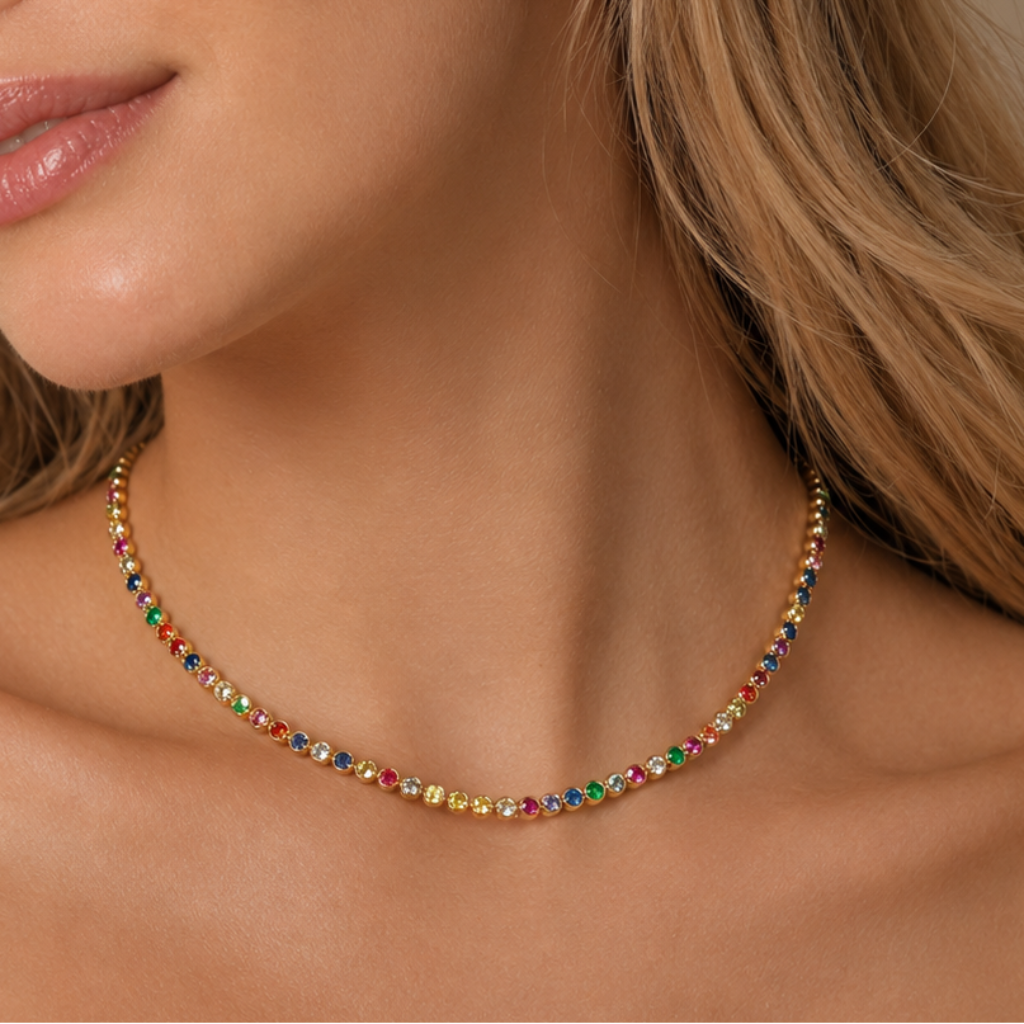 Chocker Zaya Riviera Pedras Coloridas