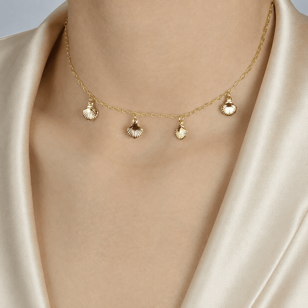 Colar Galatea Conchas Dourado