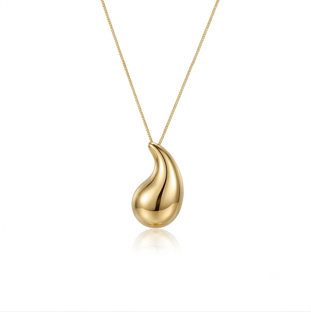 Colar Linea Gota Curvada Dourado