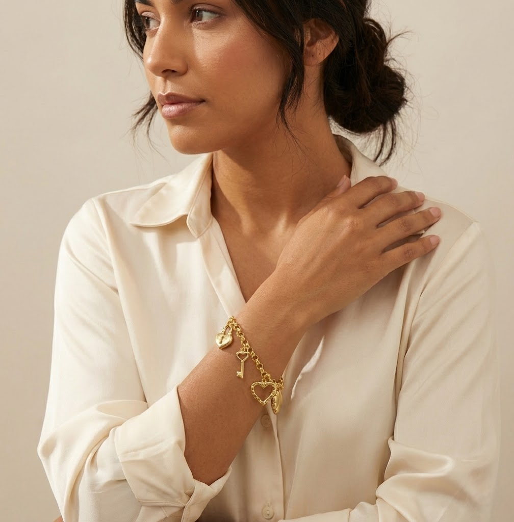 Pulseira Astra Dourada Amuletos