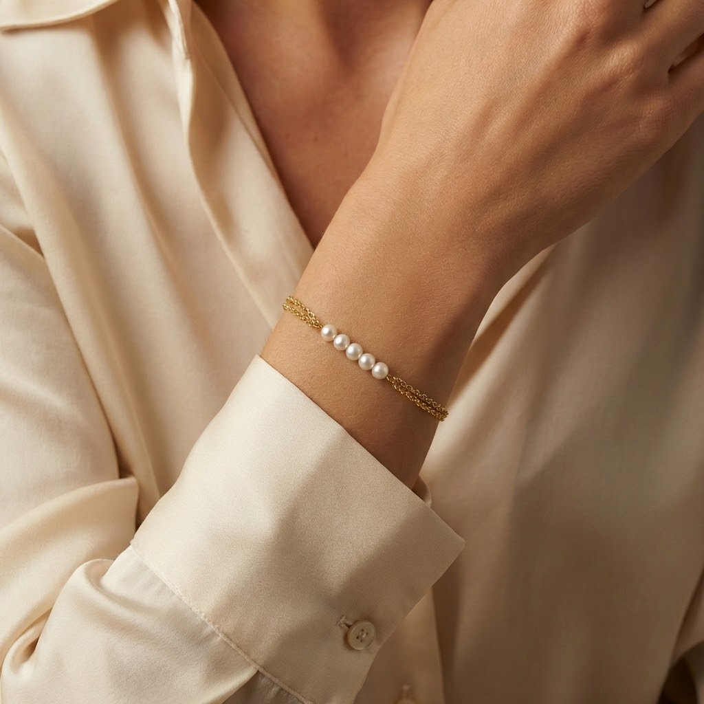 Pulseira Deneb Dourada Dupla