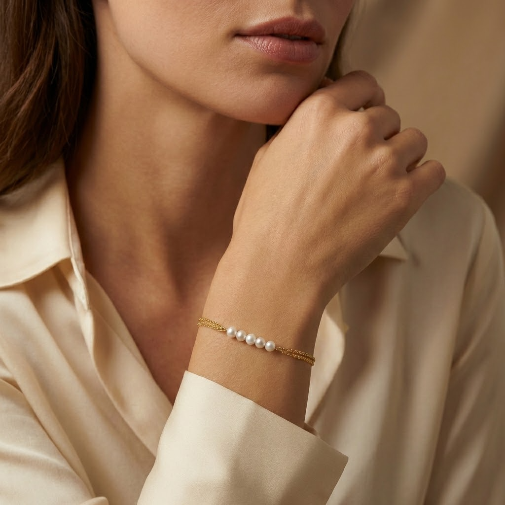Pulseira Deneb Dourada Dupla